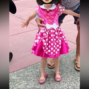 Disney pink sparkly sequin Minnie mouse tulle dress